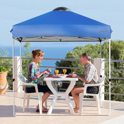  6x6 FT Pop Up Canopy Tent Camping Sun Shelter W/ Roller Bag