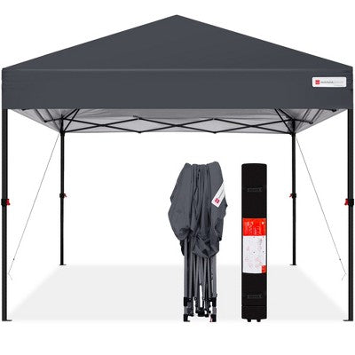  Best Choice Products 10x10ft Easy Setup Pop Up Canopy Instant Portable Tent W/ 1-Button Push, Carry Case