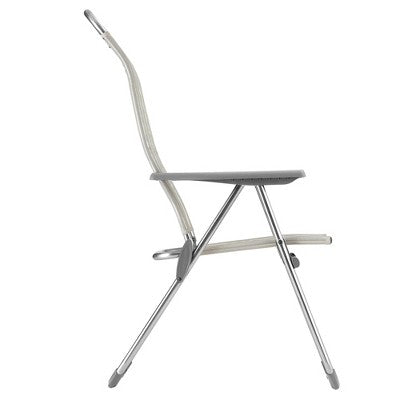  Lafuma Alu Cham Adjustable Lightweight Ergonomic Rust-Free Outdoor Folding Patio Armchair With 5 Seating Positions & Batyline Ventilated Fabric, Rye