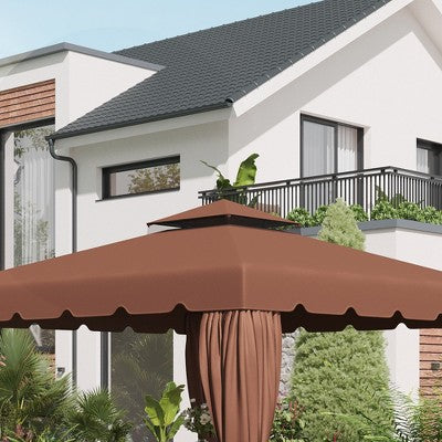  Outsunny Gazebo Replacement Canopy, Double Roof Gazebo Top Cover