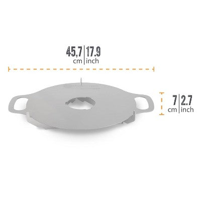  Petromax Atago Griddle Plate, For Outdoor Atago Camp Grill, Plancha Round Steel Disc With Handles And Rack, Temperature Zones