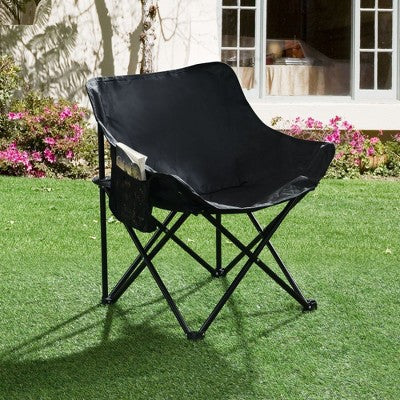  SKRAN Portable Folding Camping Chairs Adjustable Reclining Chair With Built-in Cup Holders And Side Pockets Easy To Transport For Camping