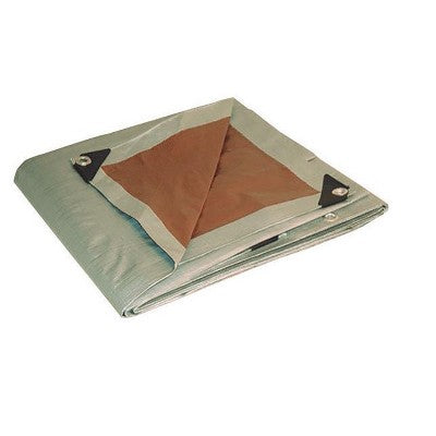  Foremost Dry Top 12 Ft. W X 16 Ft. L Heavy Duty Polyethylene Reversible Tarp Brown/Silver