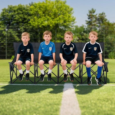  Docred Portable Bench 4/6/9 Seat Soccer Benches For Team, Folding Soccer Bench Chair Sideline Benches Camping Chairs With Carry Bag