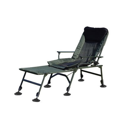  YUHAO Outdoor Detachable Footrest Adjustable Backrest Portable Folding Reclining For Camping Beach Hiking Fishing，Green + Black