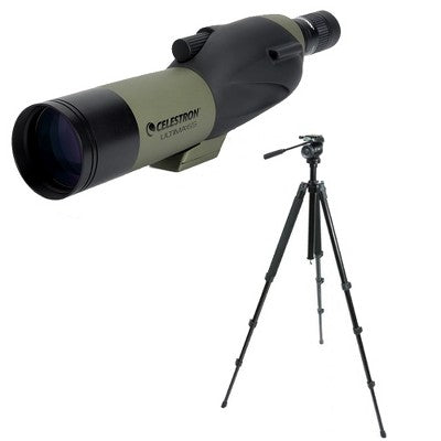  Celestron Ultima 65mm Spotting Scope And TrailSeeker Tripod Bundle