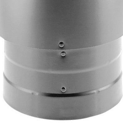  DuraVent DVL 6DVL-X8 Double Wall Interior Stove Pipe Increaser To Vent Smoke & Exhaust, 6 Inch Diameter To 8 Inch Diameter Connection, Black