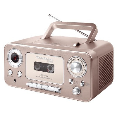  Studebaker SB2135BT Portable Stereo CD Player With Bluetooth, AM/FM Stereo Radio And Cassette Player/Recorder
