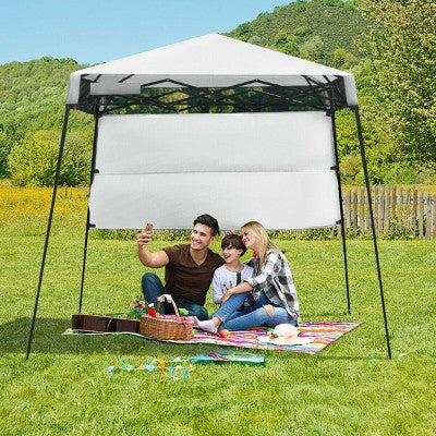  Costway 7x7 FT Slant Leg Pop-up Canopy Tent Shelter Adjustable Portable Carry Bag