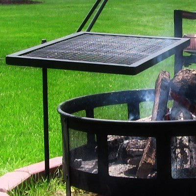 Sunnydaze Decor Sunnydaze Outdoor Heavy-Duty 360-Degree Rotating Adjustable Swivel Fire Pit Cooking Grill Grate - 24"