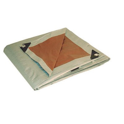  Foremost Dry Top 8 Ft. W X 10 Ft. L Heavy Duty Polyethylene Reversible Tarp Brown/Silver