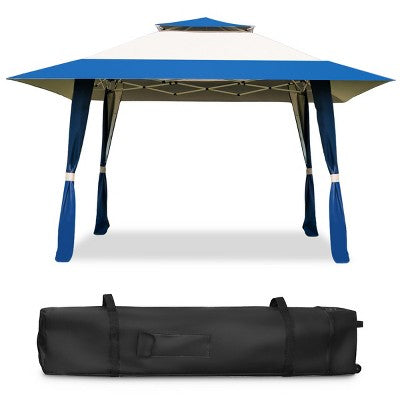  Tangkula 13' X13' Folding Gazebo Canopy Patio Outdoor Tent Party Shade Shelter