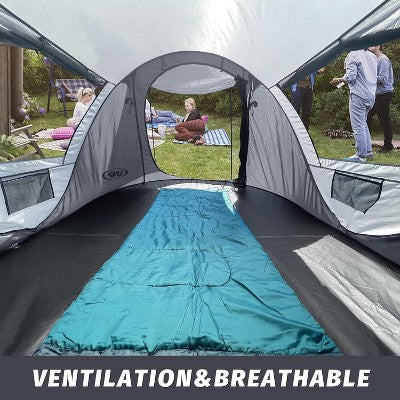  Anybear 3 Person Pop-up Tent Gray With 2 Doors For Camping Hiking