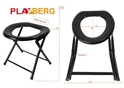  PLAYBERG Folding Portable Toilet Seat For Camping And Hiking