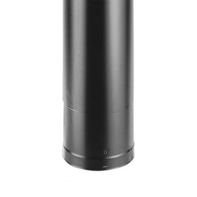  DuraVent DVL 6DVL-46TA 6 Inch Double Wall Steel Telescoping Finishing Chimney Wood Burning Stove Pipe Connector To Vent Smoke Or Exhaust, Black