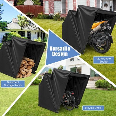  Costway 11.2' X 4.5' X 6.3' Waterproof Motorbike Storage Tent Outdoor Motorcycle Shelter