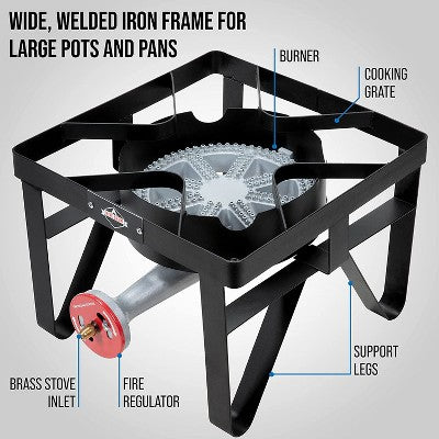  Hike Crew Single-Burner Camping Stove, Portable Propane Stovetop