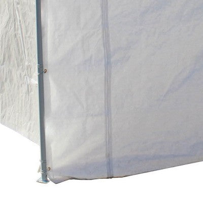  Caravan Canopy Domain Car Port Tent Sidewalls W/ Straps, White (Sidewalls Only)