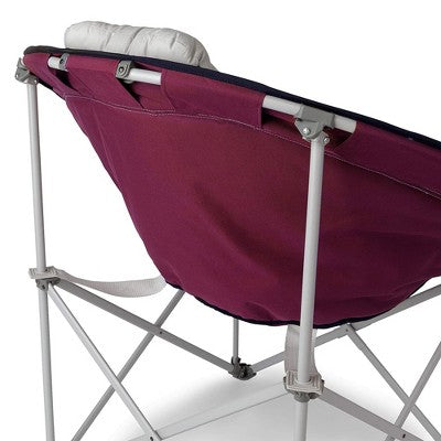  CORE Set Of 2 Oversized Padded Round Moon Outdoor Camping Folding Chair & Instant Canopy 10 X 10' Outdoor Pop-Up Shade Shelter Tent