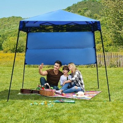  Costway 7x7 FT Slant Leg Pop-up Canopy Tent Shelter Adjustable Portable Carry Bag