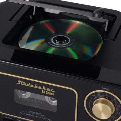  Studebaker SB2135BT Portable Stereo CD Player With Bluetooth, AM/FM Stereo Radio And Cassette Player/Recorder