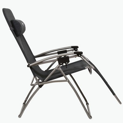  Kamp-Rite Outdoor Folding Reclining Zero Gravity Chair W/Headrest Pillow For Backyard, Camping, Tailgating, And Sports, 300 LB Capacity