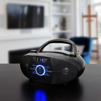  JENSEN AM/FM Radio CD Boombox With LED Display - Black (CD-560)
