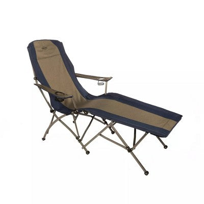  Kamp Rite KAMPFL145 Heavy Duty Steel Frame Soft Arm Portable Folding Outdoor Weatherproof Camping Lounger Lounge Chair With Carry Bag (2 Pack)