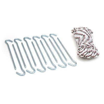  Coghlan's Steel Tent Stake 12-Pack With 50' Cord