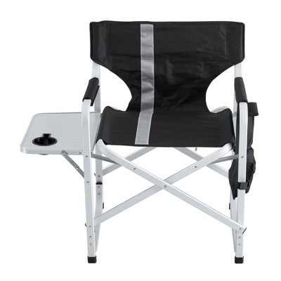  DSVIMOY Folding Chair, 3-Piece Folding Outdoor Chairs And Table With Cup Holder, Camping Chair For Picnics, Black & Gray, 23.2"*18.9"*31.5"