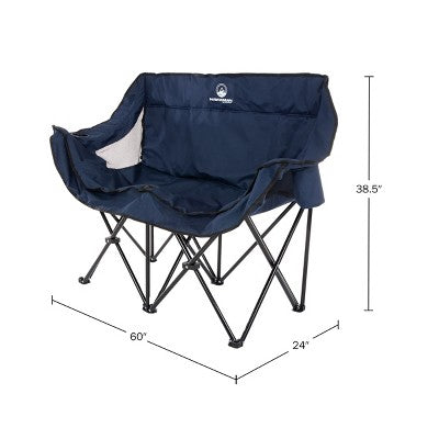  Wakeman Outdoor Camping Chair Loveseat, Blue