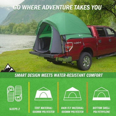  Wakeman Outdoors 5.5 To 6ft Truck Bed Tent, Green