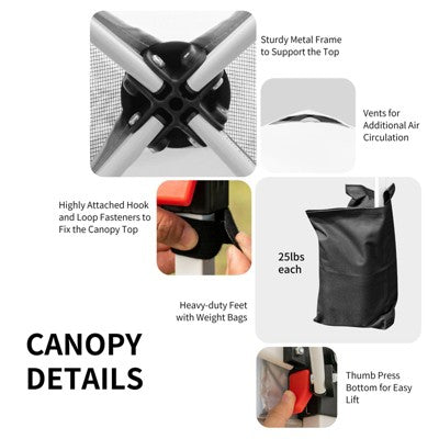  Tangkula Pop-up Canopy Tent 6.6’ X 6.6’ Height Adjustable Commercial Instant Canopy W/ Portable Roller Bag Blue/ White/ Grey