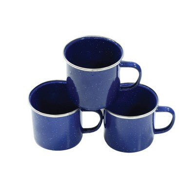  Stansport Enamel Camping Tableware Set 24 Pieces Blue