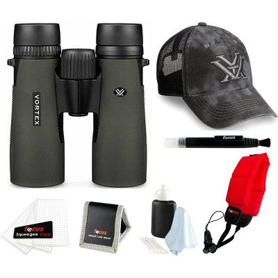  Vortex Diamondback 8x32 Binocular With Foam Float Strap And Accessory Bundle