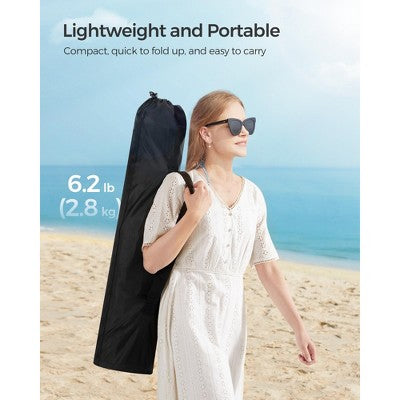  Portable Folding Beach Camping Chair With High Backrest, Cup Holder, Lightweight Heavy-Duty Design, Supports 330 Lbs,