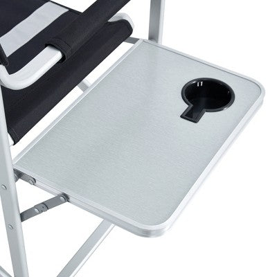  SKRAN Padded Folding Outdoor Chair With Side Table & Storage Pockets, Directors Camping Chair For Indoor, Outdoor And Fishing