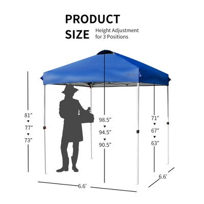  6x6 FT Pop Up Canopy Tent Camping Sun Shelter W/ Roller Bag