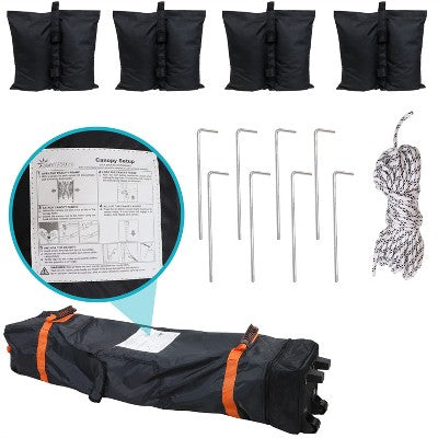Sunnydaze Decor Sunnydaze Premium Pop-Up Canopy With Rolling Carry Bag And Sandbags