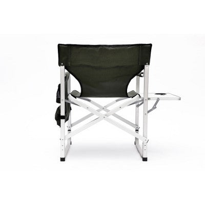  YUHAO 2PCS Outdoor Storage Pockets Lightweight Oversized Directors Chair，Padded Folding Outdoor Chair For Camping Picnics Fishing，Green