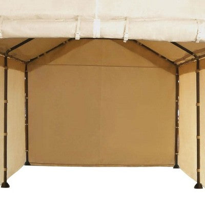  Caravan Canopy Mega Domain Carport 4 Sidewalls, Tan (Sidewalls Only)
