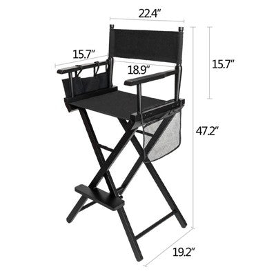  Karl Home Folding Director Chair Black