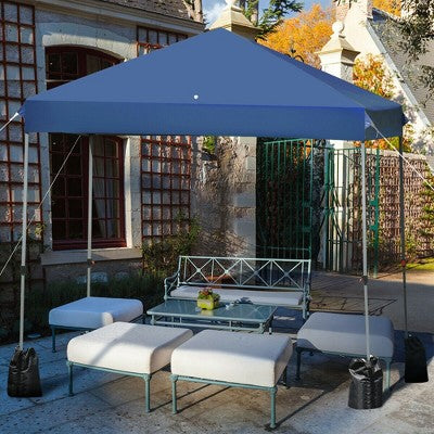  Costway 8x8 FT Pop Up Canopy Tent Shelter Wheeled Carry Bag 4 Canopy Sand Bag