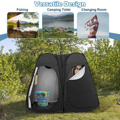  Costway Outdoor 7.5FT Portable Pop Up Shower Privacy Tent Dressing Changing Room Camping