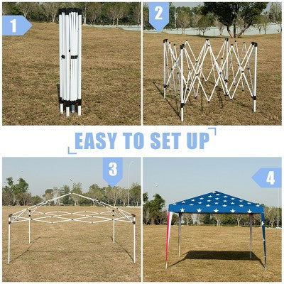  Costway 10'x10' Folding Pop Up Tent Gazebo Canopy Mesh Sidewall