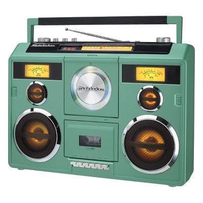  Studebaker SB2140 Sound Station Portable Stereo Boombox With Bluetooth, CD, AM/FM Radio And Cassette Player/Recorder