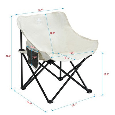 SKRAN Portable Folding Camping Chairs Adjustable Reclining Chair With Built-in Cup Holders And Side Pockets Easy To Transport For Camping