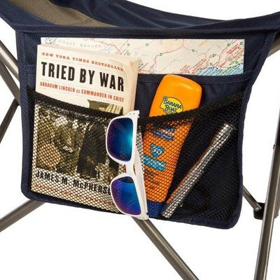  Kamp-Rite KAMPCC Outdoor Camping Furniture Beach Patio Sports Folding Lawn Chair With Detachable Footrest And Cup Holders