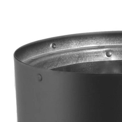  DuraVent DVL 6DVL-AD 6'' Stainless Steel Double Wall Air Insulated Section Wood Burning Stovetop Connecting Adapter, Without Damper, Black