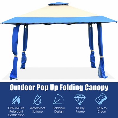  Costway 13'x13' Gazebo Canopy Shelter Awning Tent Patio Garden Outdoor Companion Blue